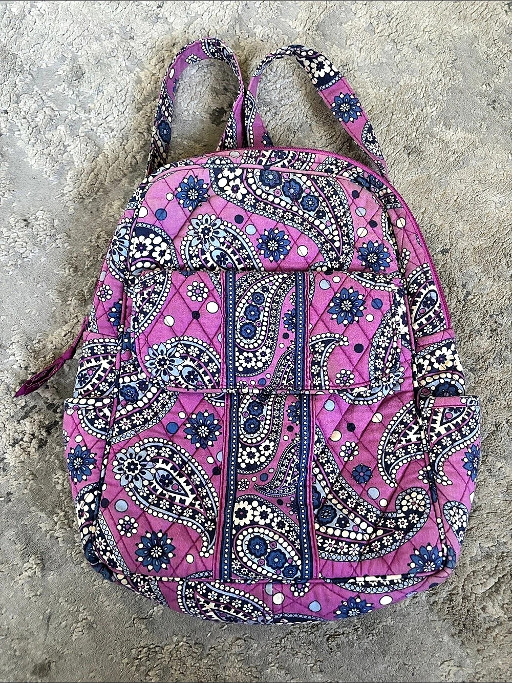 Vera Bradley Small Backpack Paisley Pink & Blue